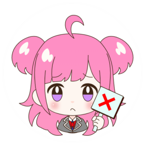 ×を上げる女子